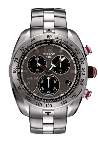 Tissot PRS 330 Quartz Chronograph 44 Stainless Steel / Grey / Bracelet